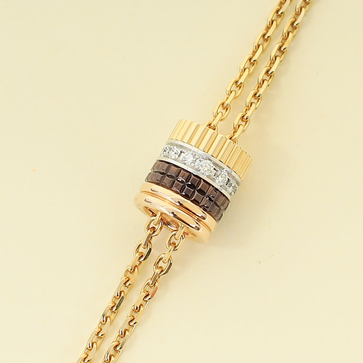 Boucheron 18K Tricolor Gold Quatre Classique Tie Necklace - Large Model