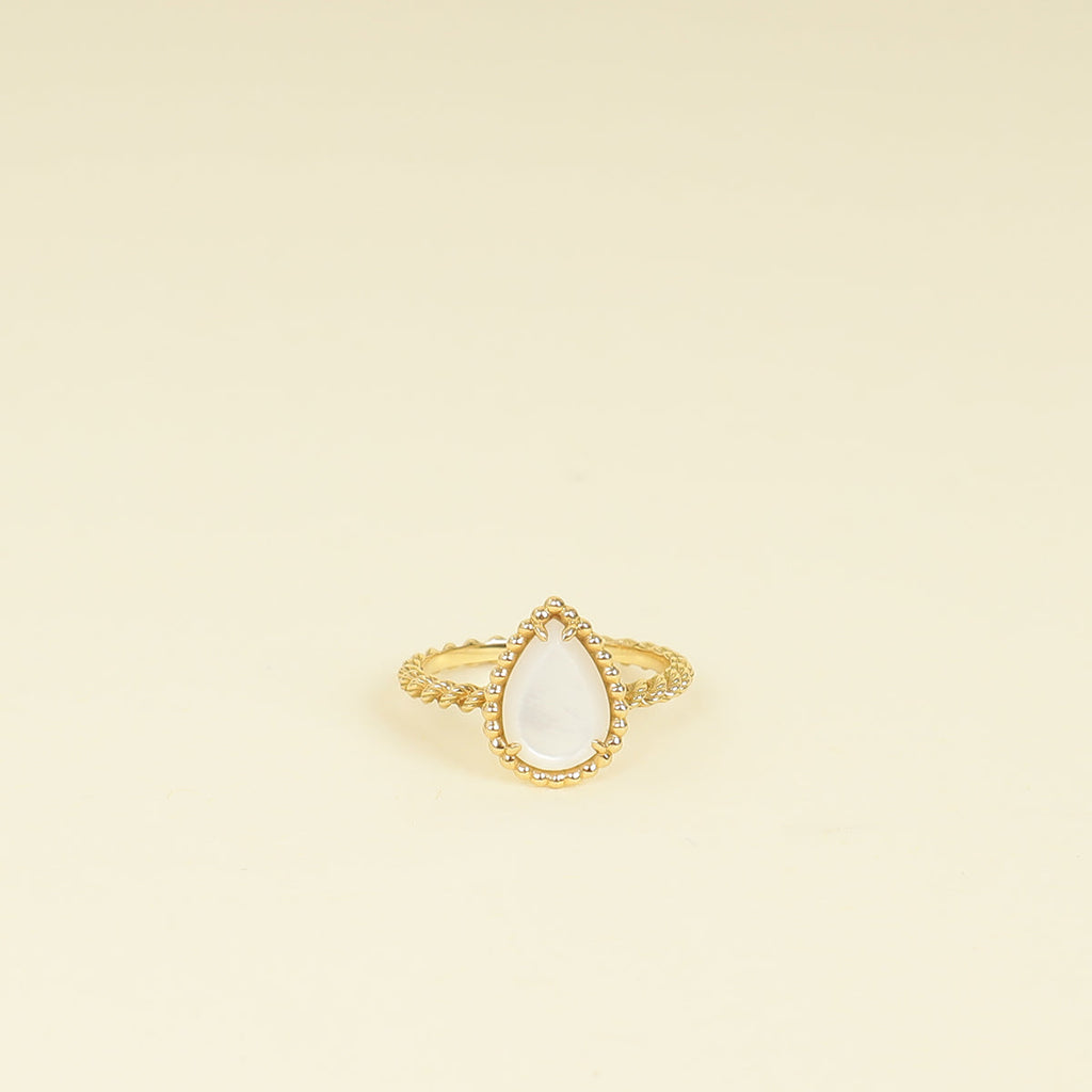 Boucheron 18K Yellow Gold MOP Serpent Boheme Ring S Motif 52