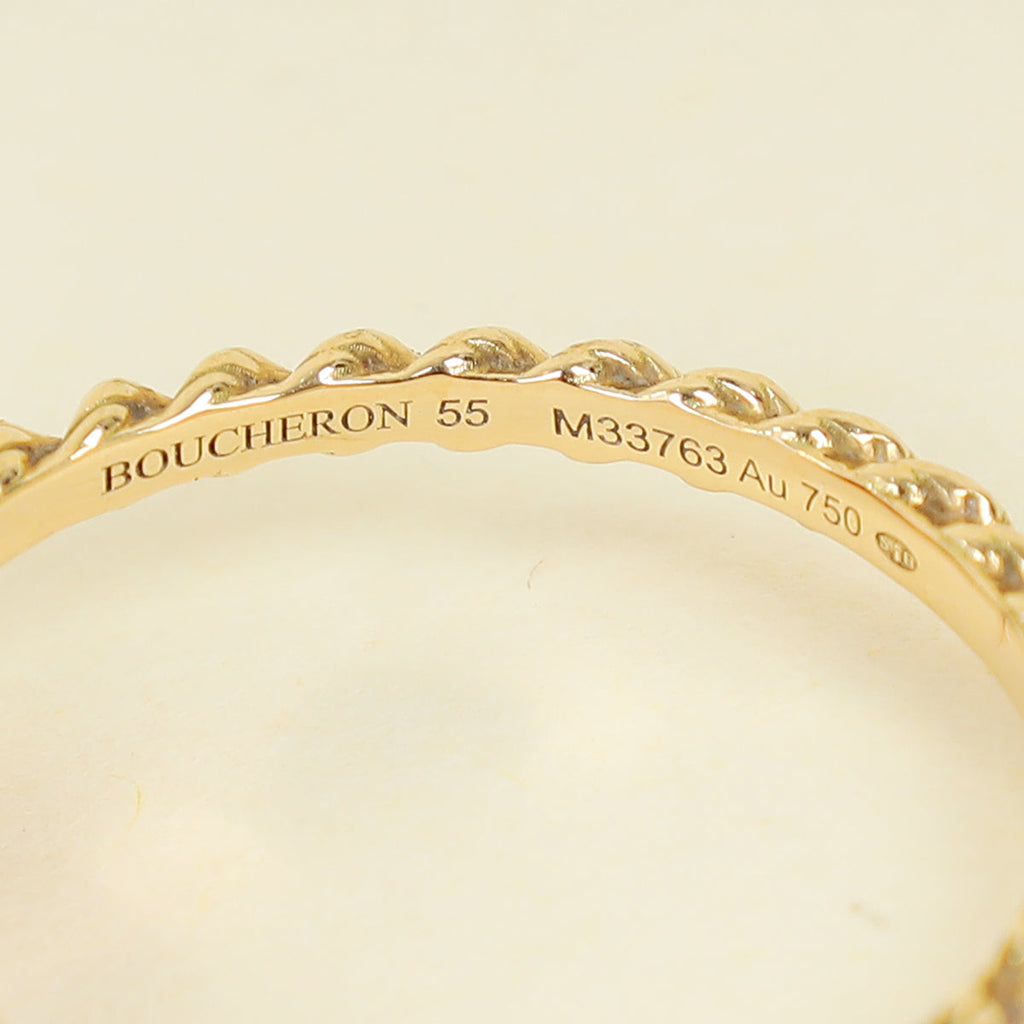 Boucheron 18K Yellow Gold Serpent Bohème Small Motif Carnelian Ring 55