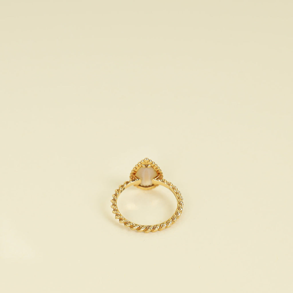 Boucheron 18K Yellow Gold Serpent Boheme MOP Small Model Ring 52