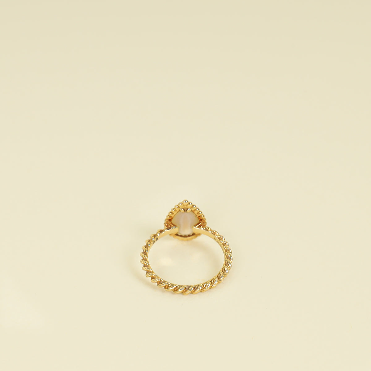 Boucheron 18K Yellow Gold Serpent Boheme MOP Small Model Ring 52