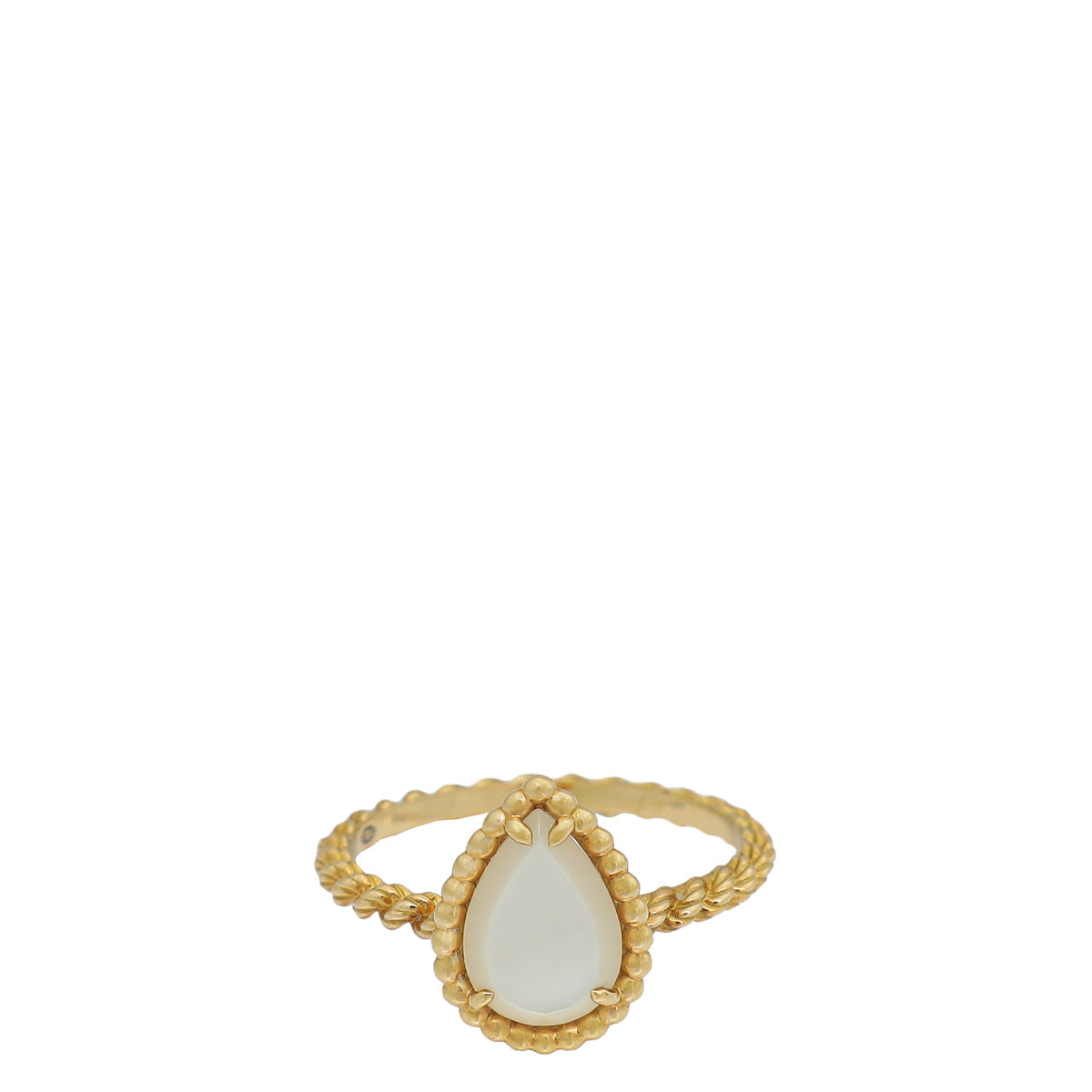 Boucheron 18K Yellow Gold MOP Serpent Boheme S Motifs Ring 54