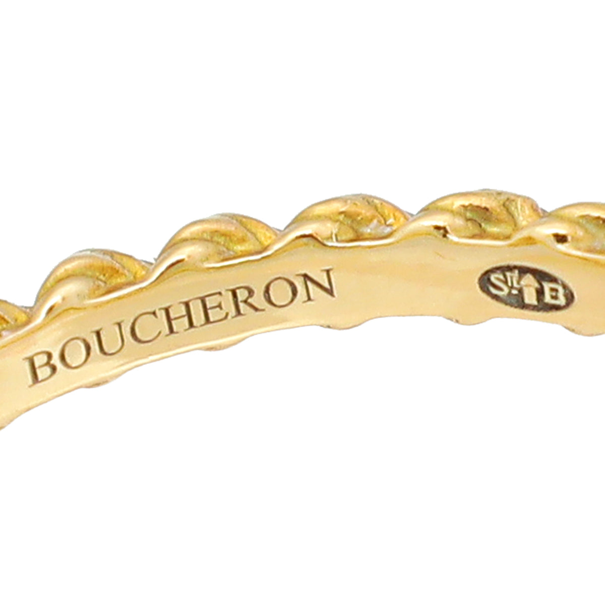 Boucheron 18K Yellow Gold MOP Serpent Boheme S Motifs Ring 54