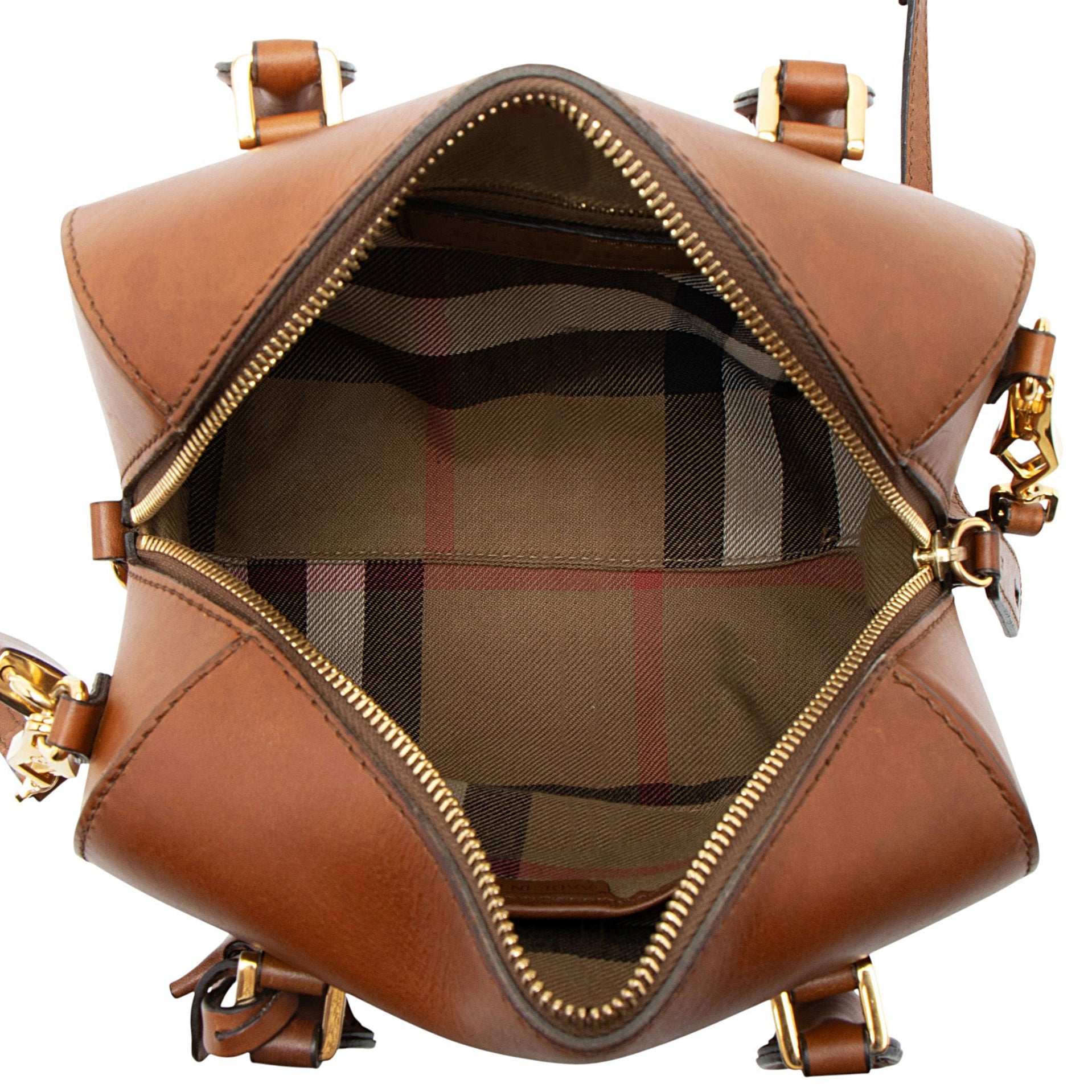 Burberry Calfskin Alchester Small Bowling Bag