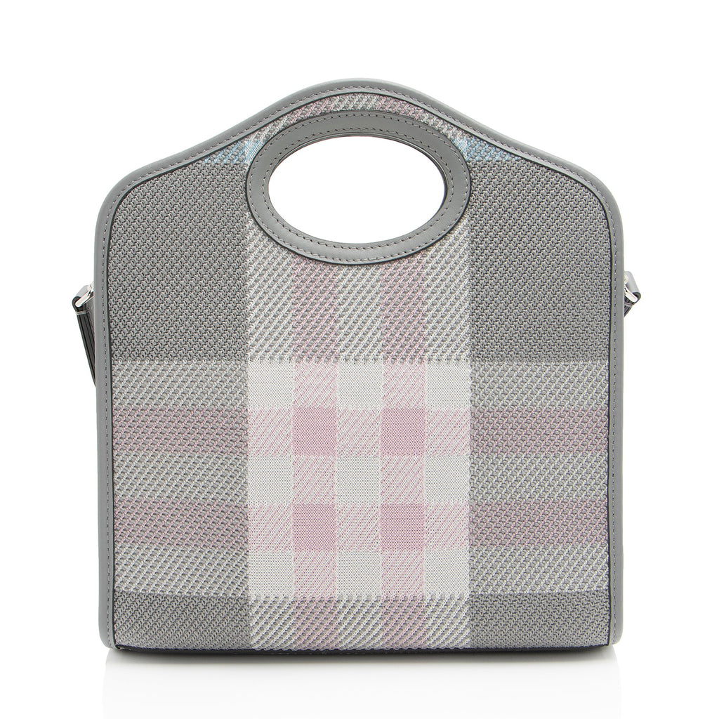Burberry Calfskin Check Mini Pocket Tote