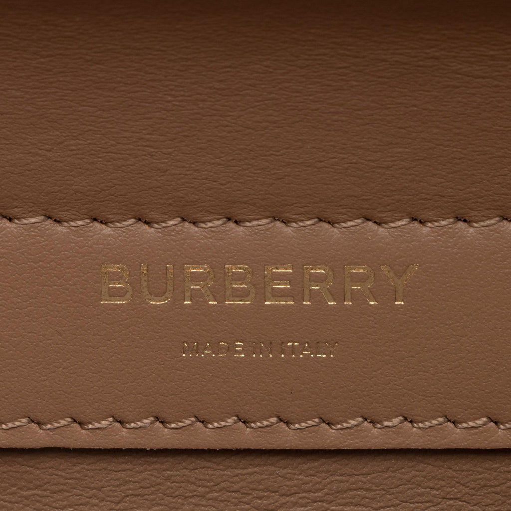 Burberry Calfskin Faux Leather Stingray Print Title Mini Shoulder Bag