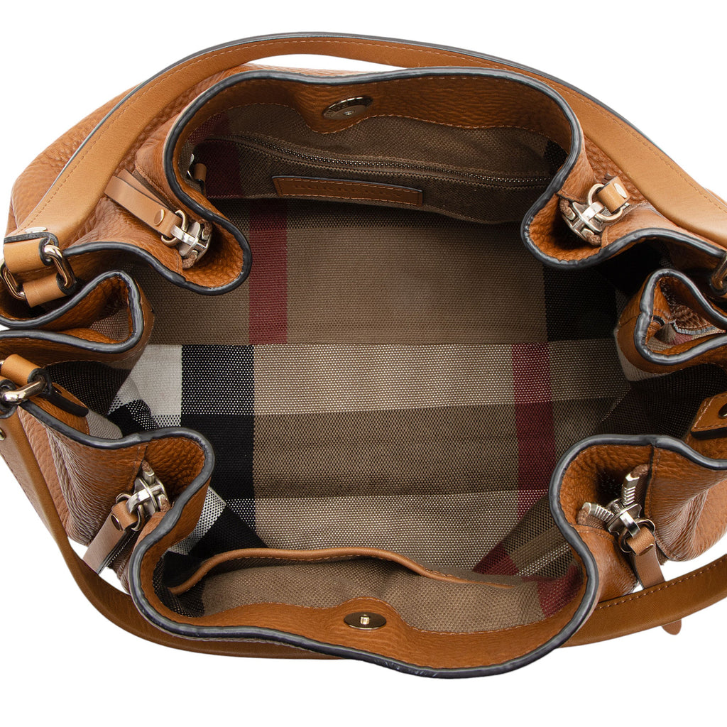 Burberry Calfskin House Check Maidstone Medium Shoulder Bag (SHF-17R658)