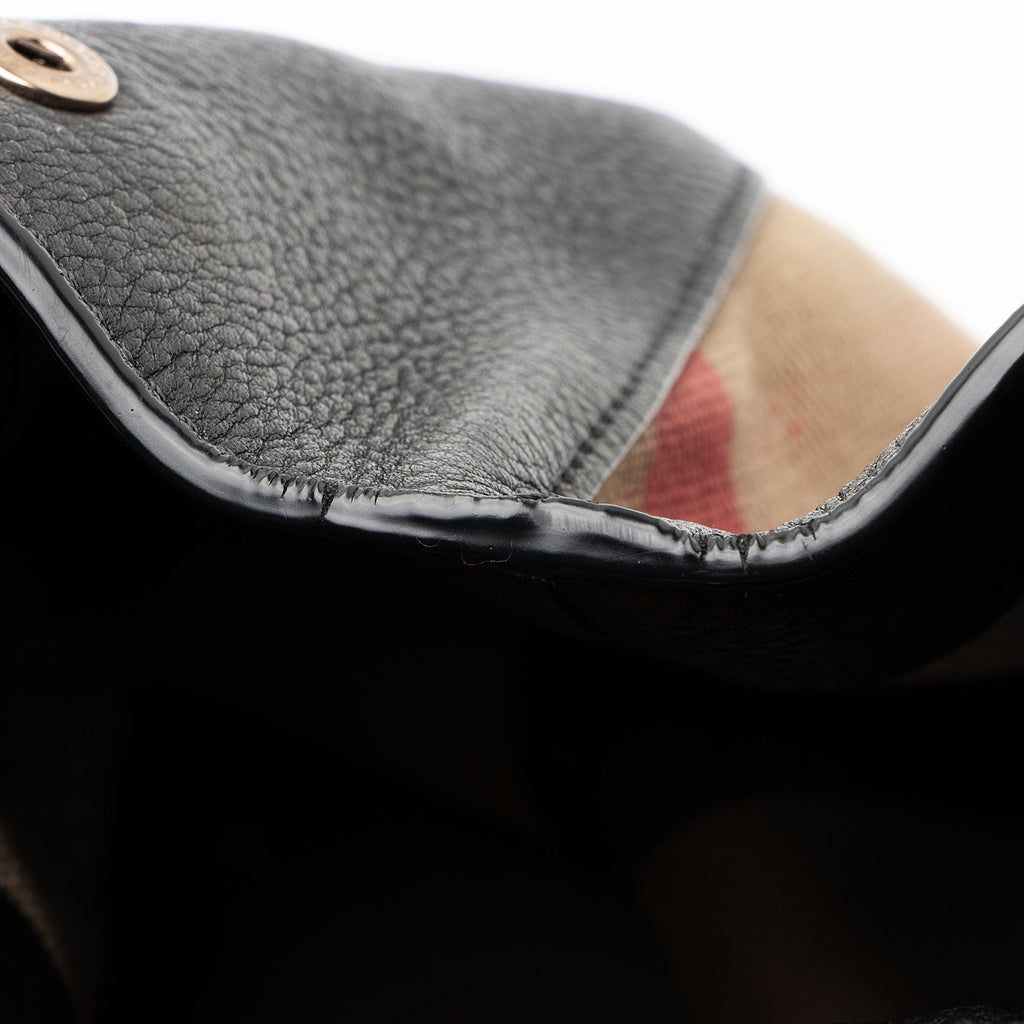 Burberry Calfskin House Check Maidstone Medium Shoulder Bag