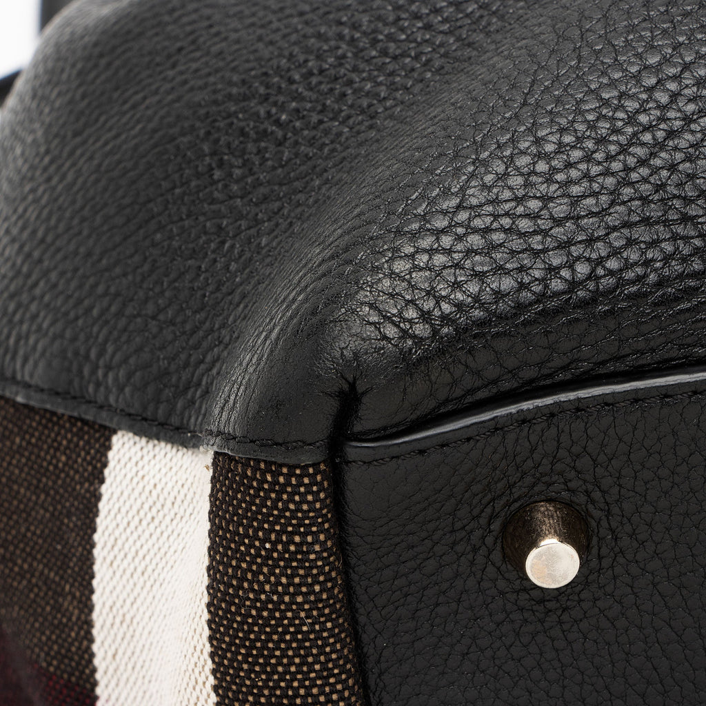 Burberry Calfskin House Check Maidstone Medium Shoulder Bag