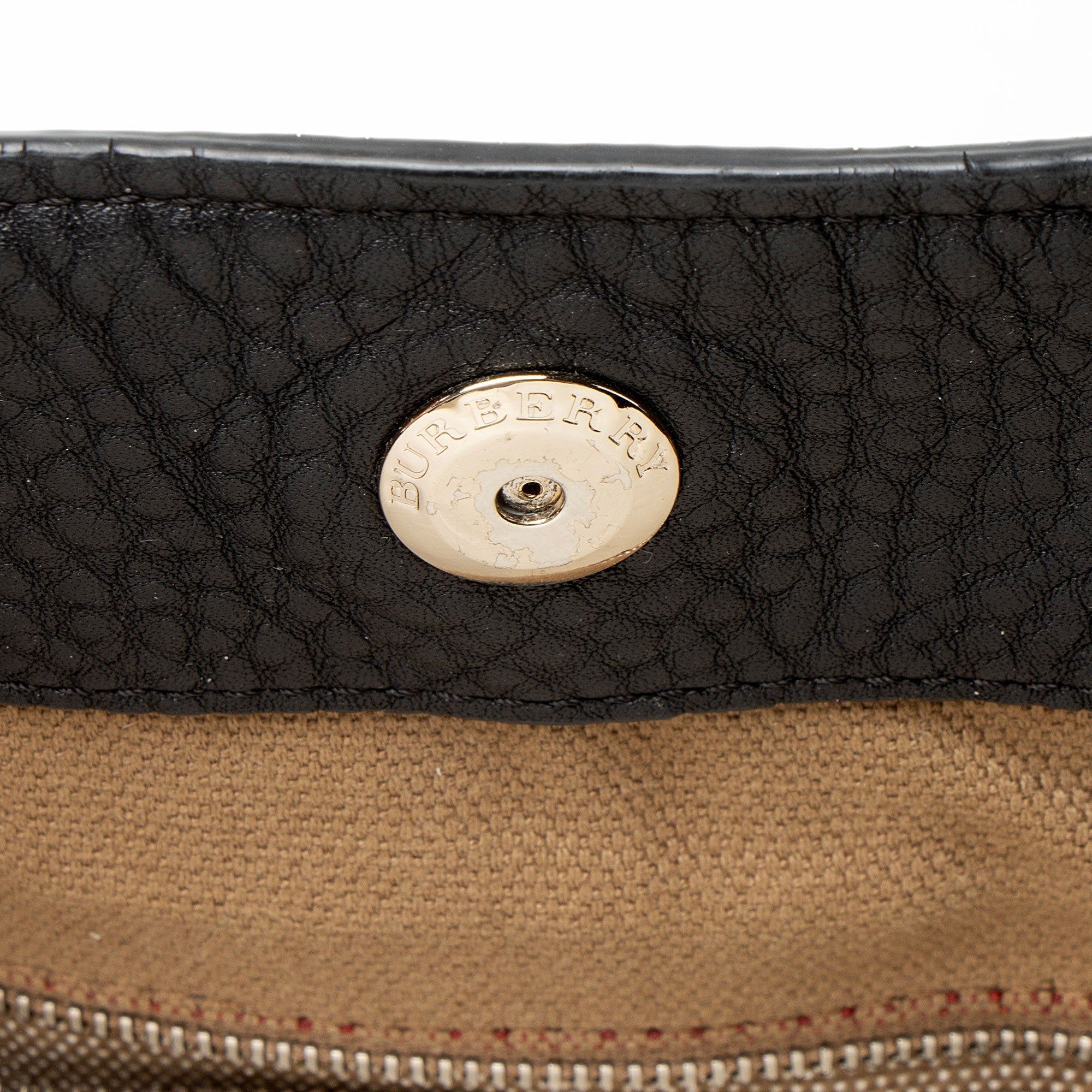 Burberry Calfskin House Check Maidstone Medium Shoulder Bag