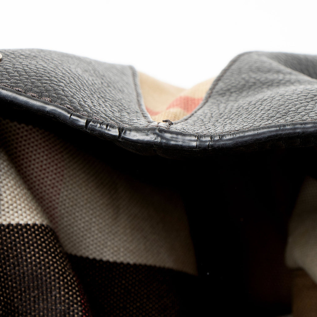 Burberry Calfskin House Check Maidstone Medium Shoulder Bag