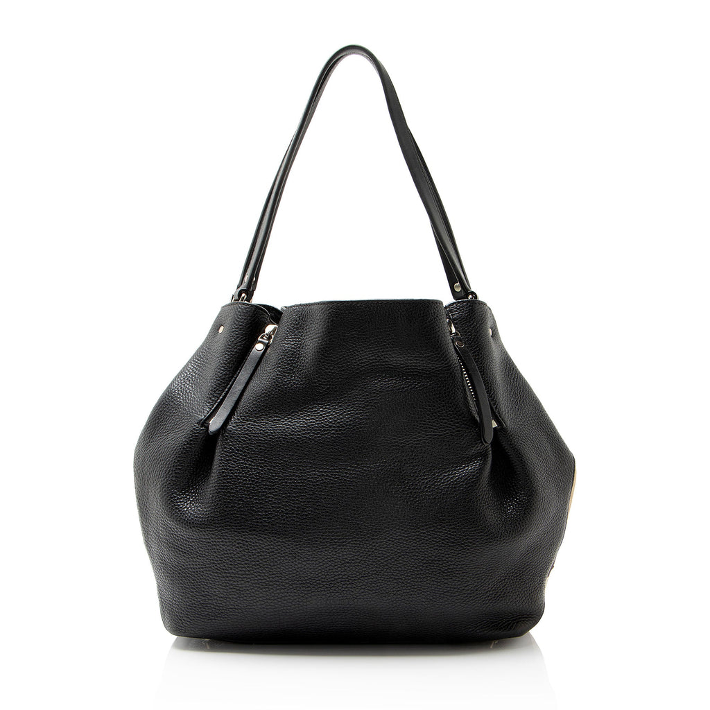 Burberry Calfskin House Check Maidstone Medium Shoulder Bag
