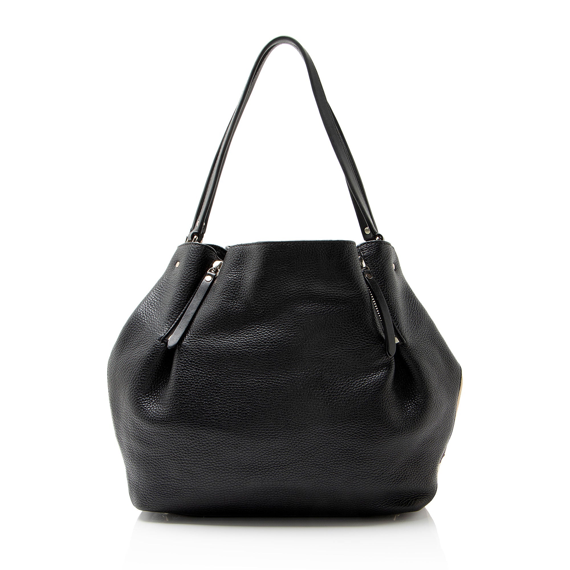 Burberry Calfskin House Check Maidstone Medium Shoulder Bag