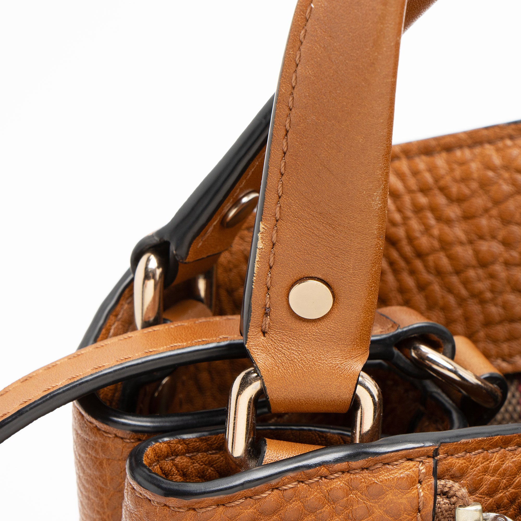 Burberry Calfskin House Check Maidstone Small Shoulder Bag (SHF-GIU47v)