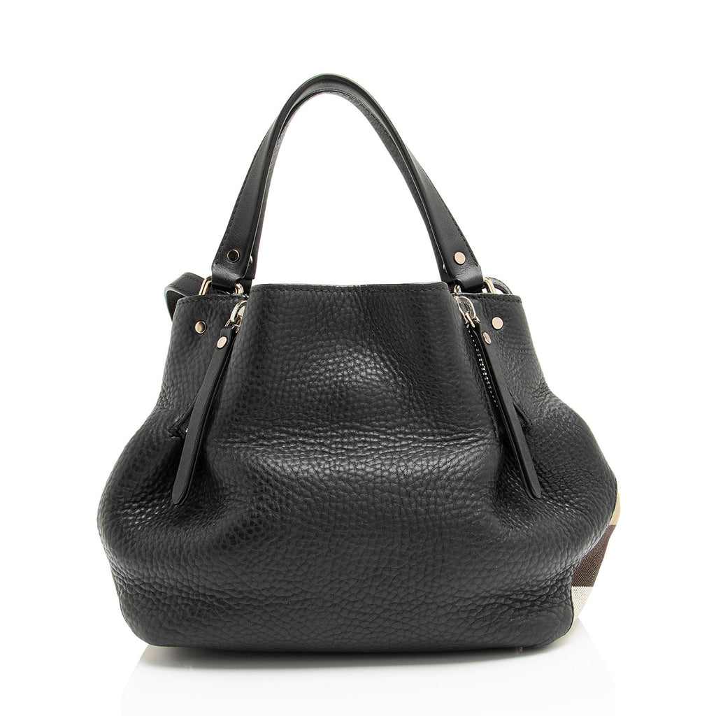 Burberry Calfskin House Check Maidstone Small Shoulder Bag