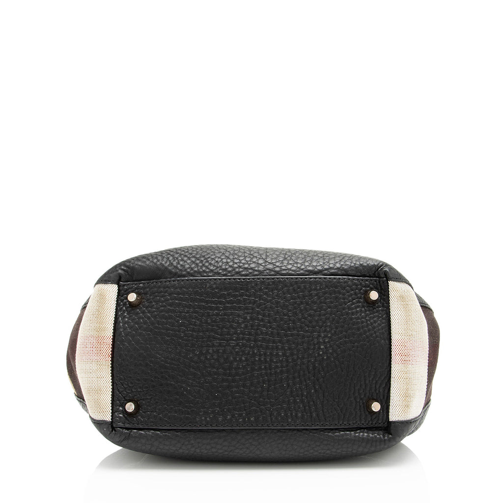 Burberry Calfskin House Check Maidstone Small Shoulder Bag