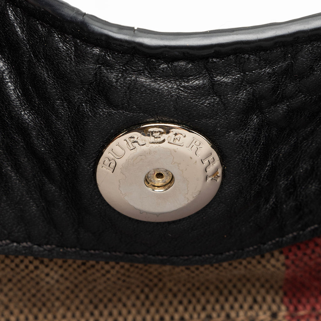 Burberry Calfskin House Check Maidstone Small Shoulder Bag
