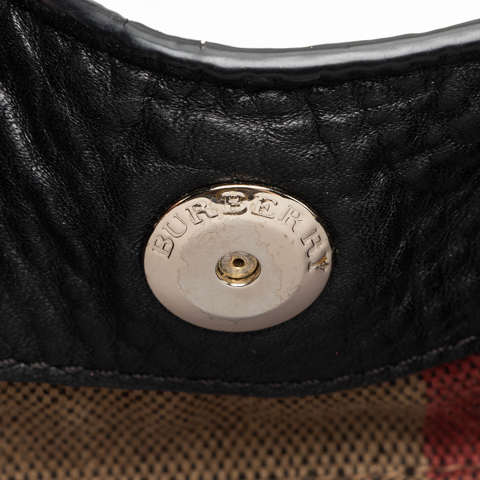 Burberry Calfskin House Check Maidstone Small Shoulder Bag