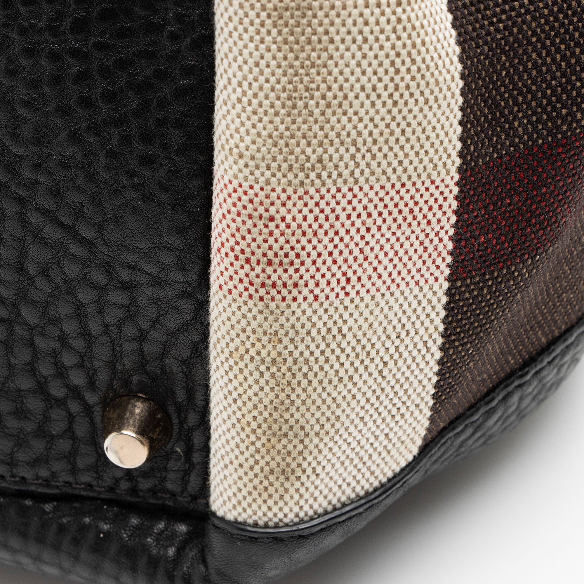 Burberry Calfskin House Check Maidstone Small Shoulder Bag