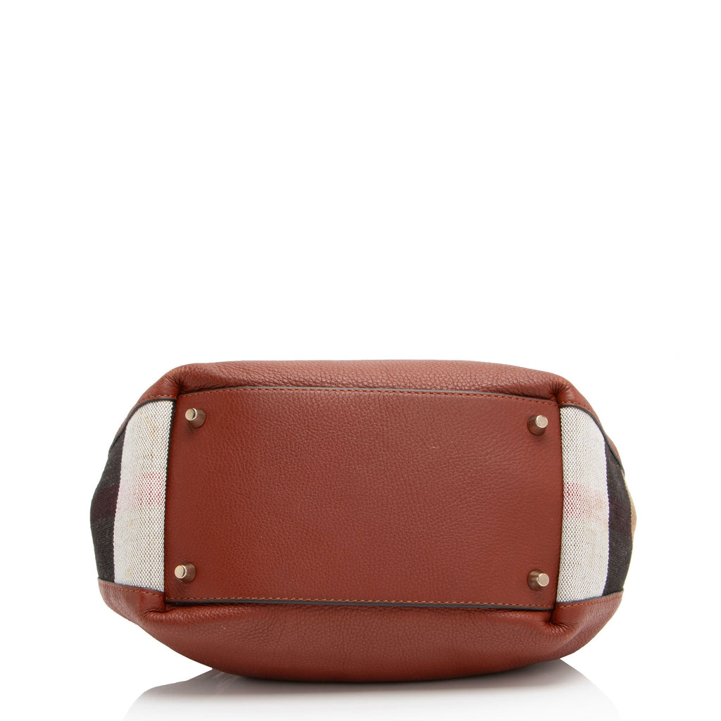 Burberry Calfskin House Check Maidstone Small Shoulder Bag