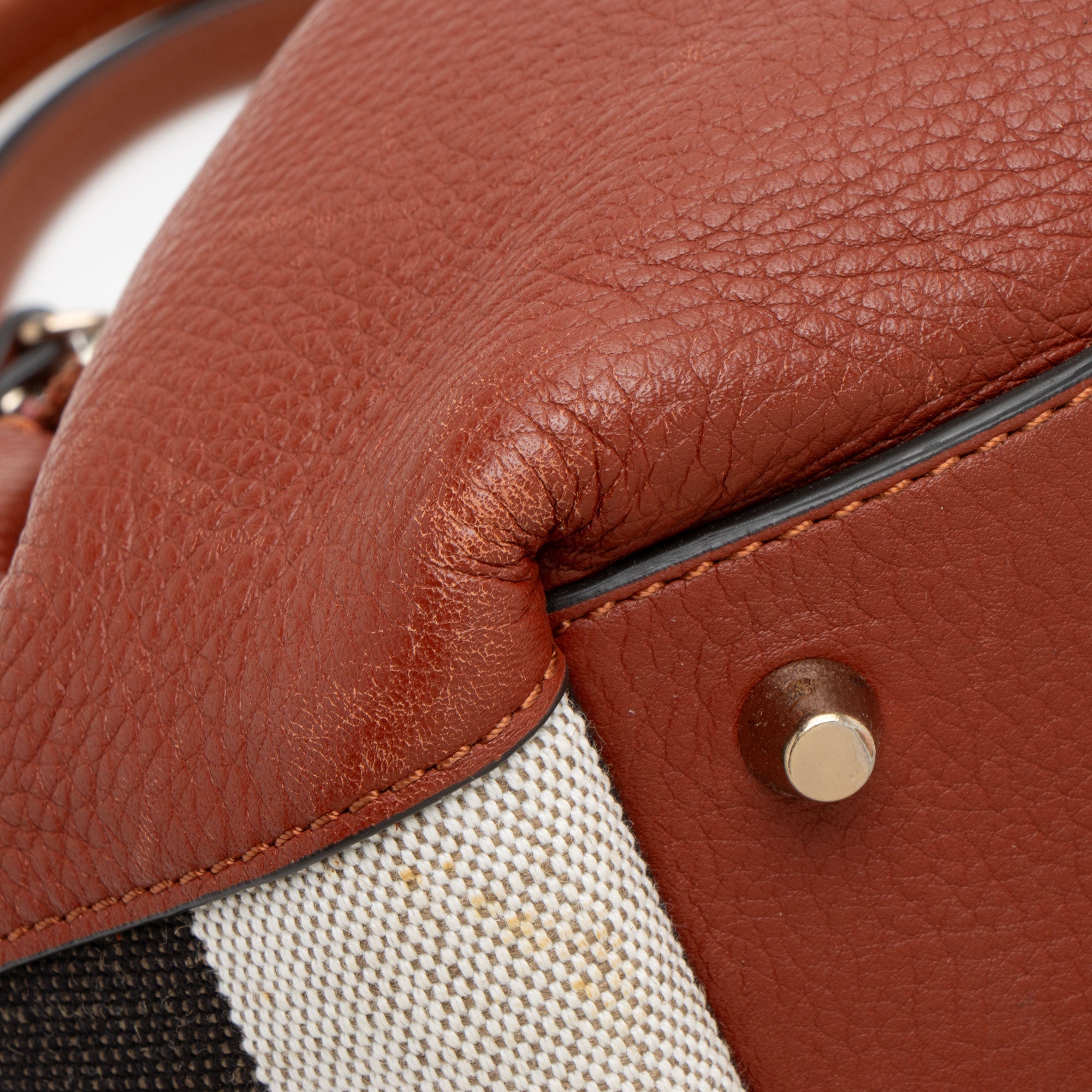 Burberry Calfskin House Check Maidstone Small Shoulder Bag