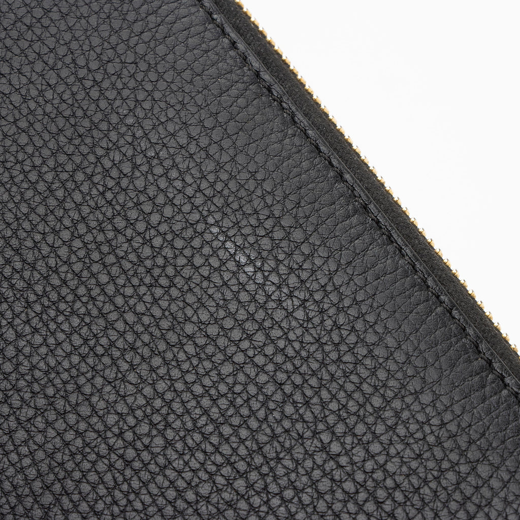 Burberry Calfskin House Check Renfrew Zip Around Wallet (SHF-B5VVSw)
