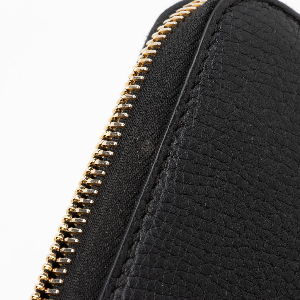 Burberry Calfskin House Check Renfrew Zip Around Wallet (SHF-B5VVSw)