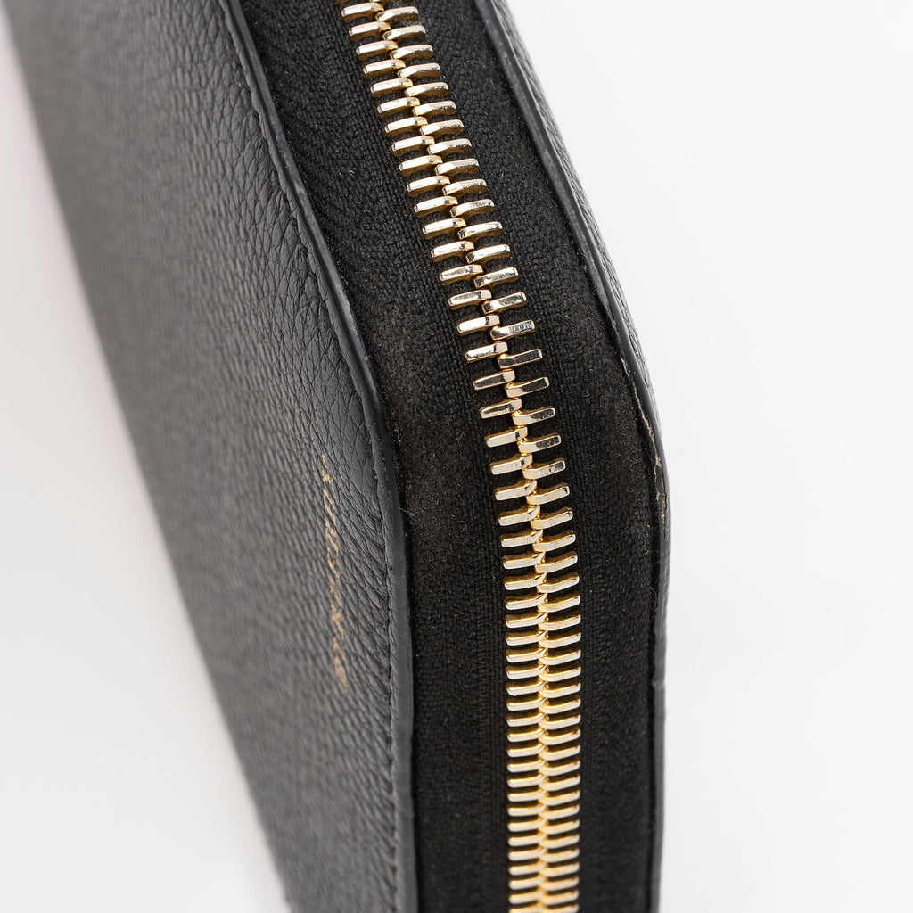 Burberry Calfskin House Check Renfrew Zip Around Wallet (SHF-B5VVSw)
