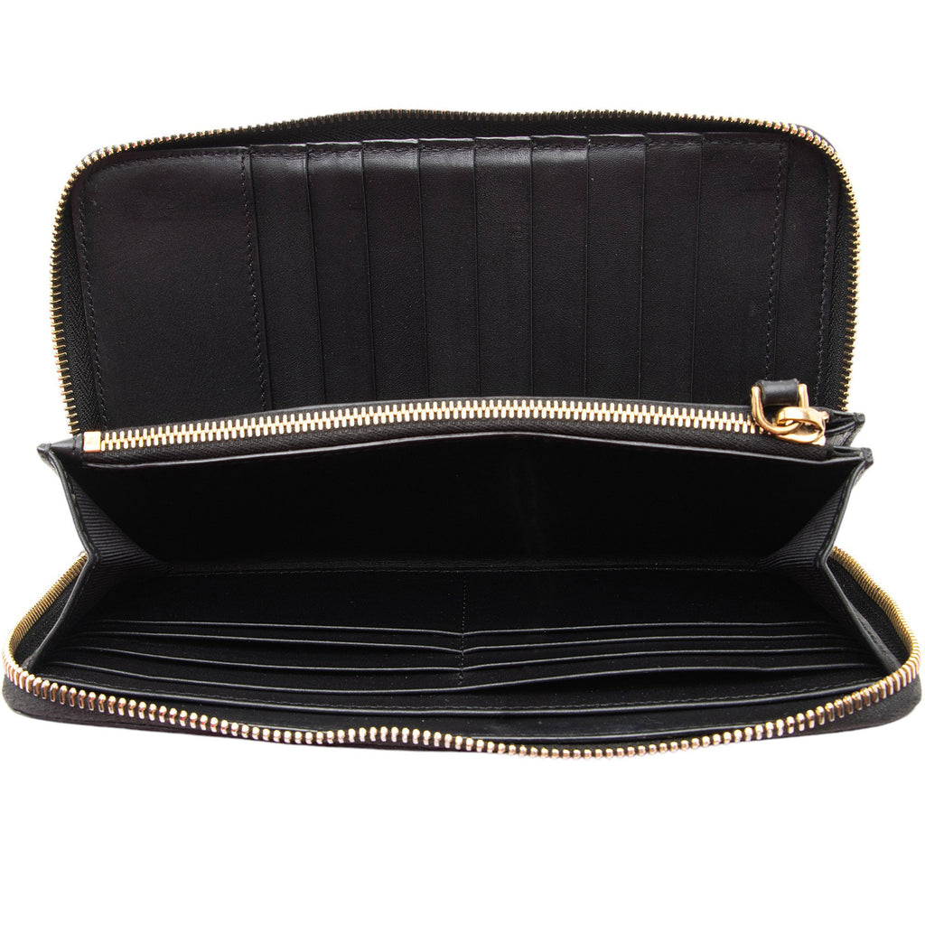 Burberry Calfskin House Check Renfrew Zip Around Wallet (SHF-B5VVSw)