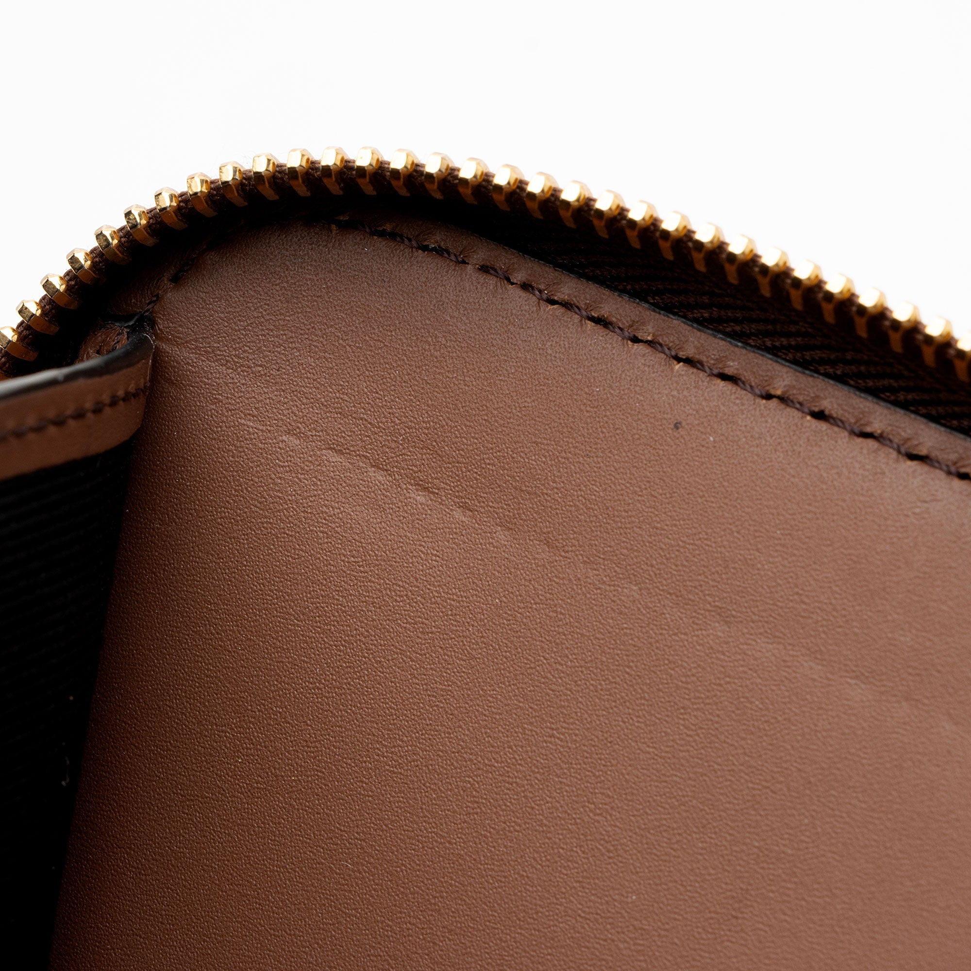 Burberry Calfskin House Check Renfrew Zip Around Wallet
