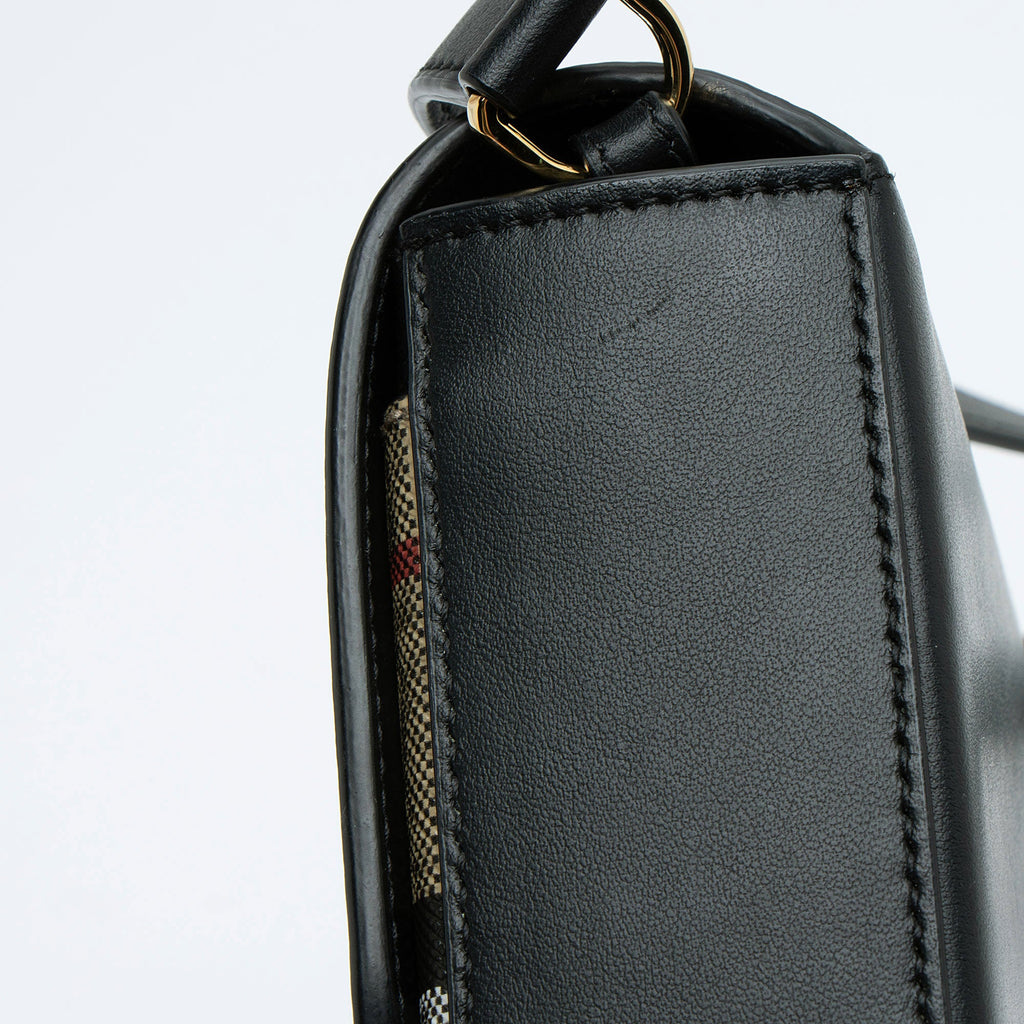 Burberry Calfskin Vintage Check Hampshire Small Crossbody