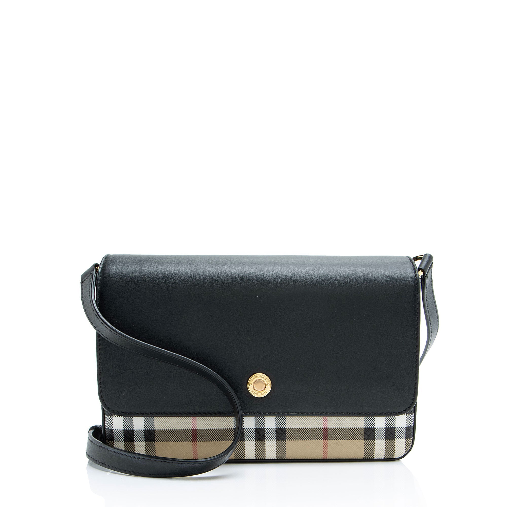 Burberry Calfskin Vintage Check Hampshire Small Crossbody