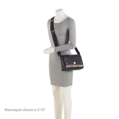 Burberry Calfskin Vintage Check Note Bag (SHF-YDSiux)