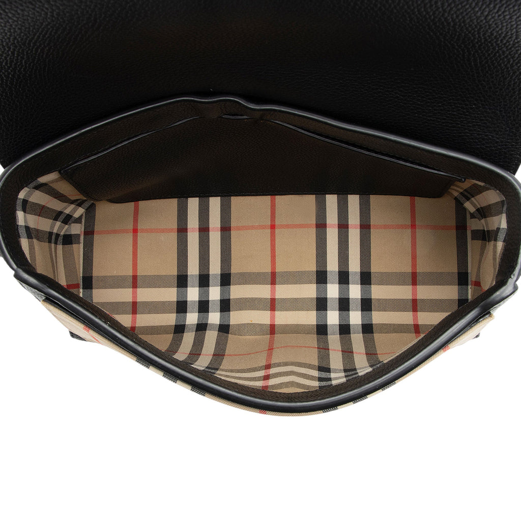 Burberry Calfskin Vintage Check Note Bag (SHF-ERRlYF)
