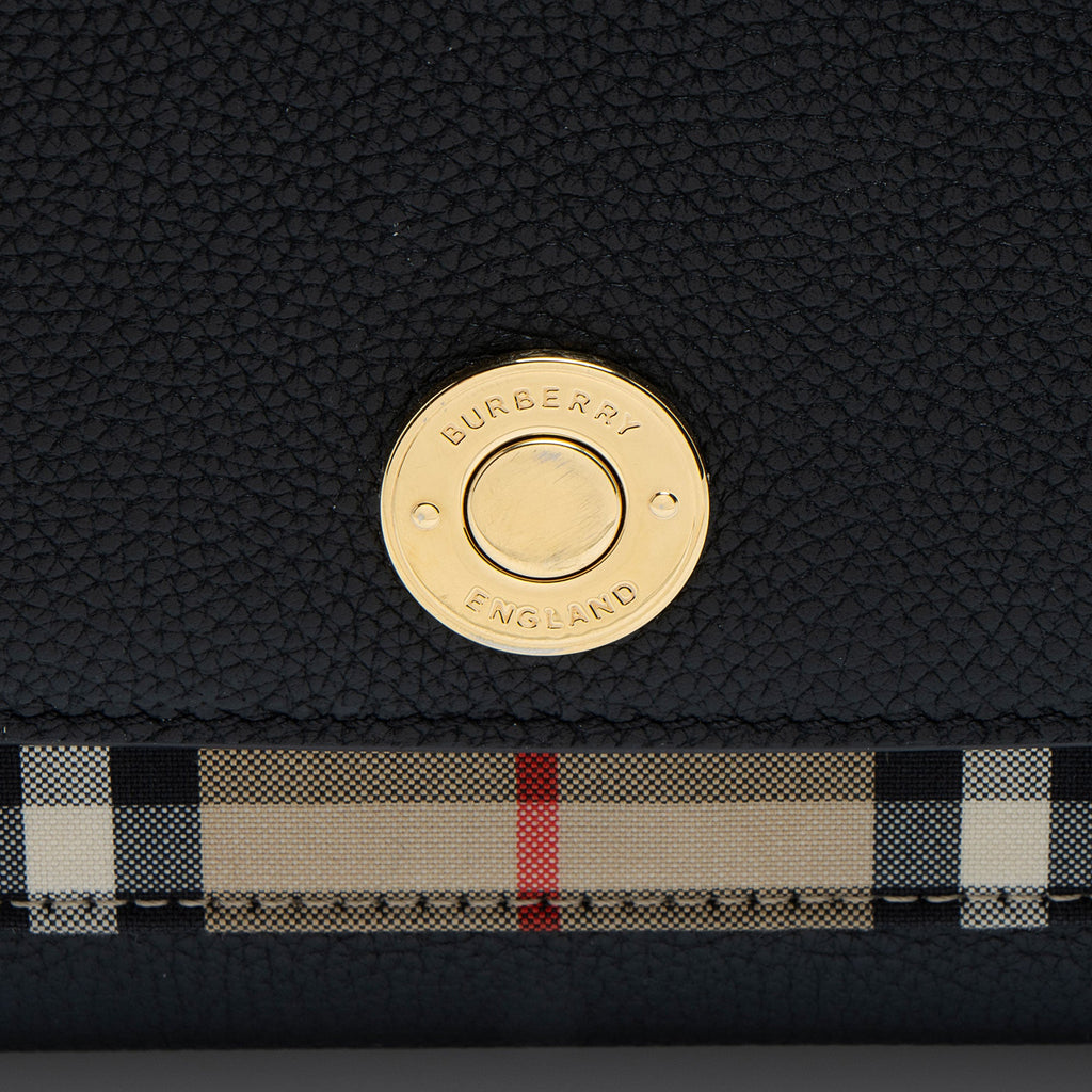 Burberry Calfskin Vintage Check Note Bag (SHF-KWAf0f)
