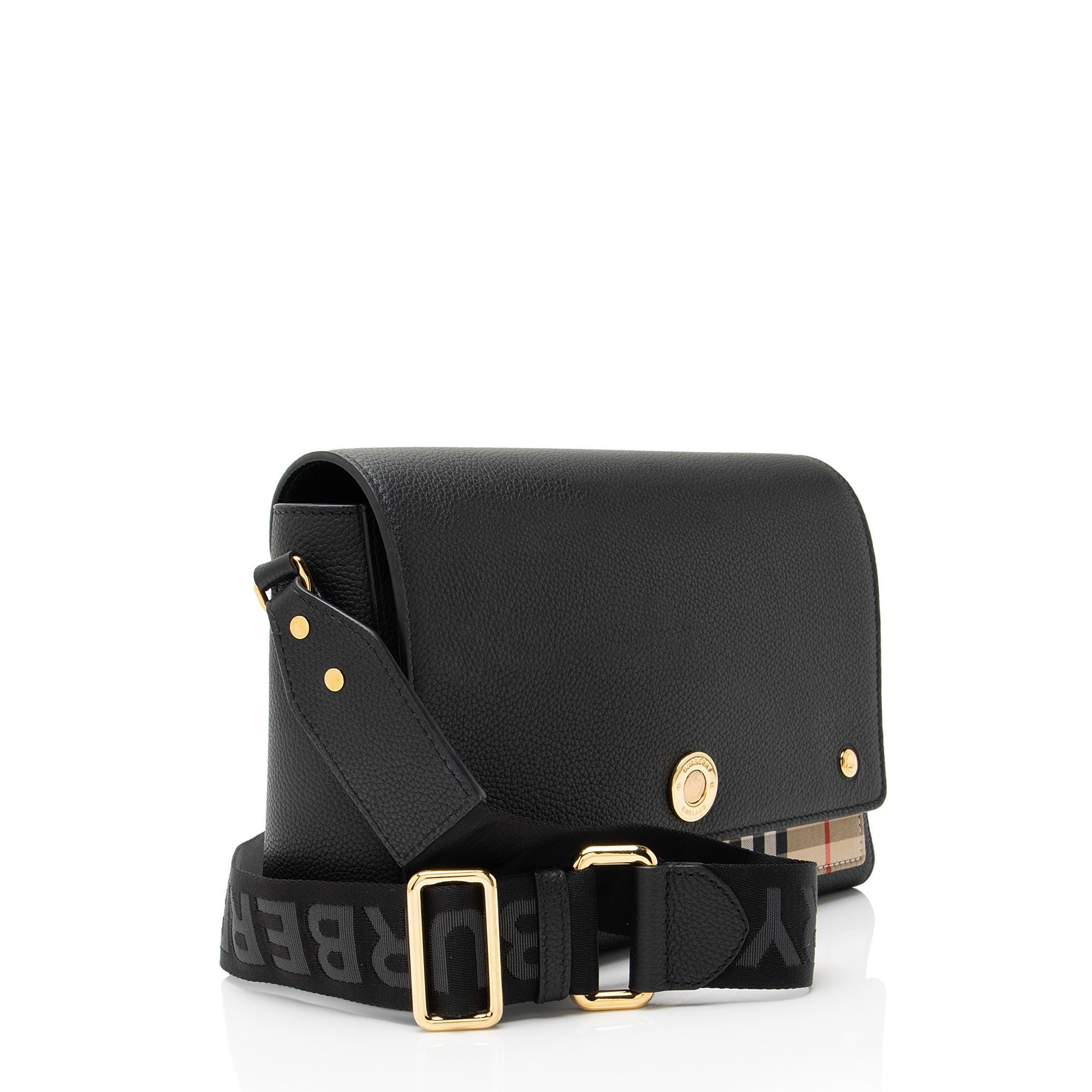 Burberry Calfskin Vintage Check Note Bag