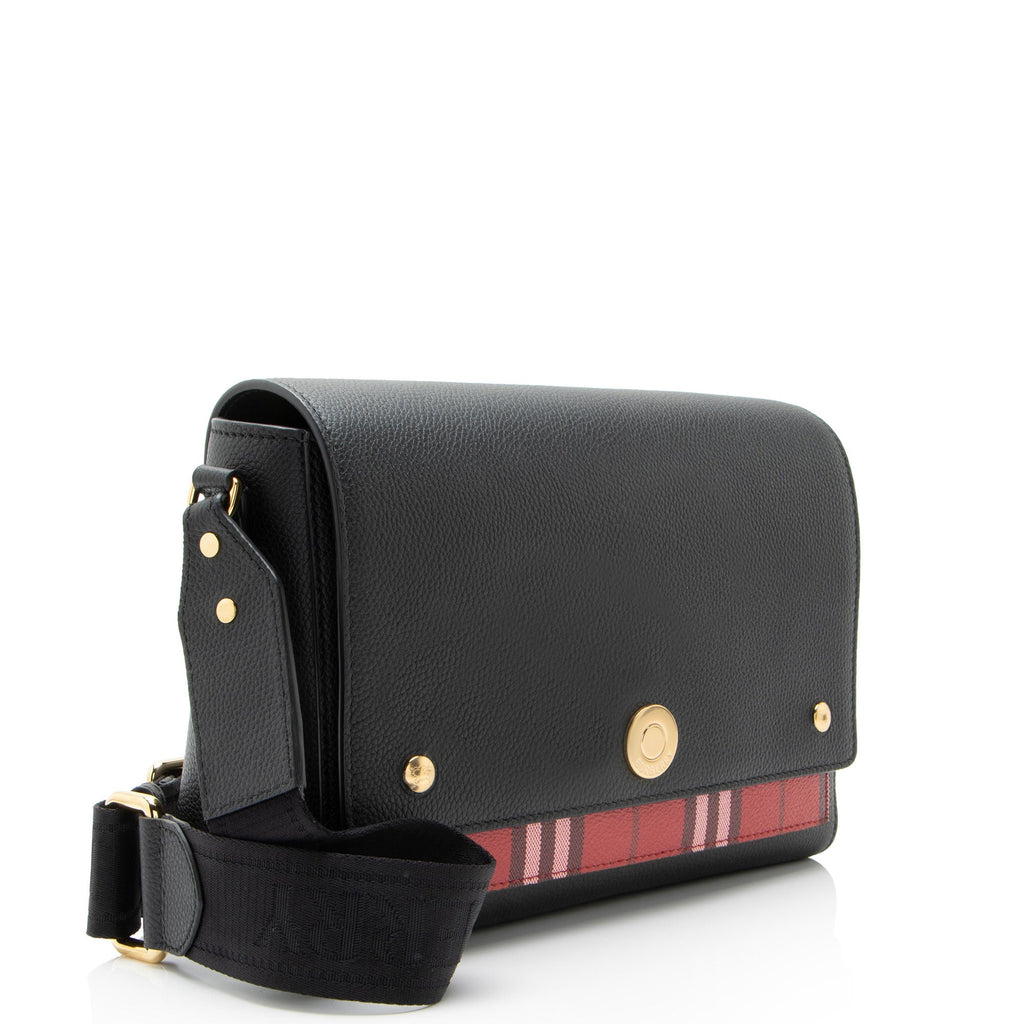 Burberry Calfskin Vintage Check Note Bag