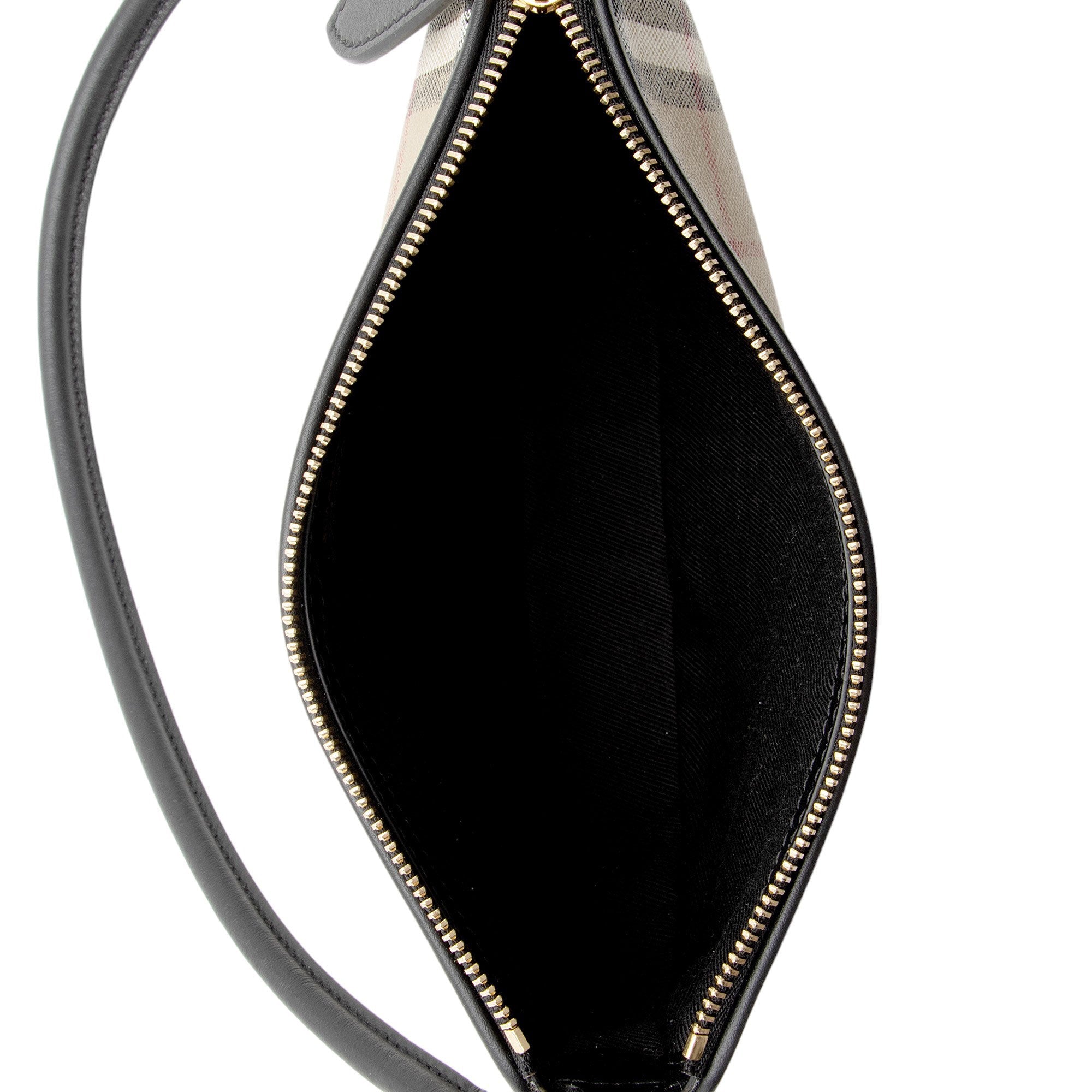 Burberry Calfskin Vintage Check Olympia Pouch (SHF-PuMRdV)