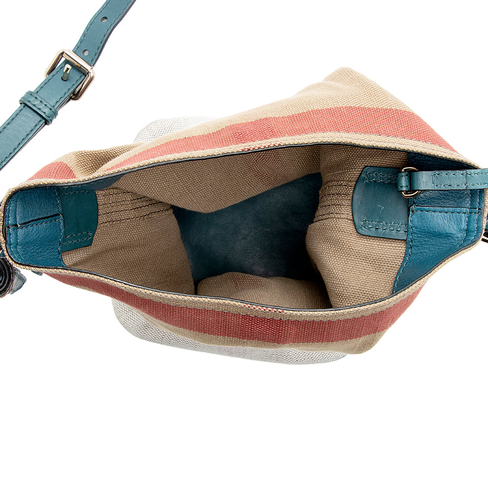 Burberry Canvas Check Ashby Mini Hobo (SHF-20462)