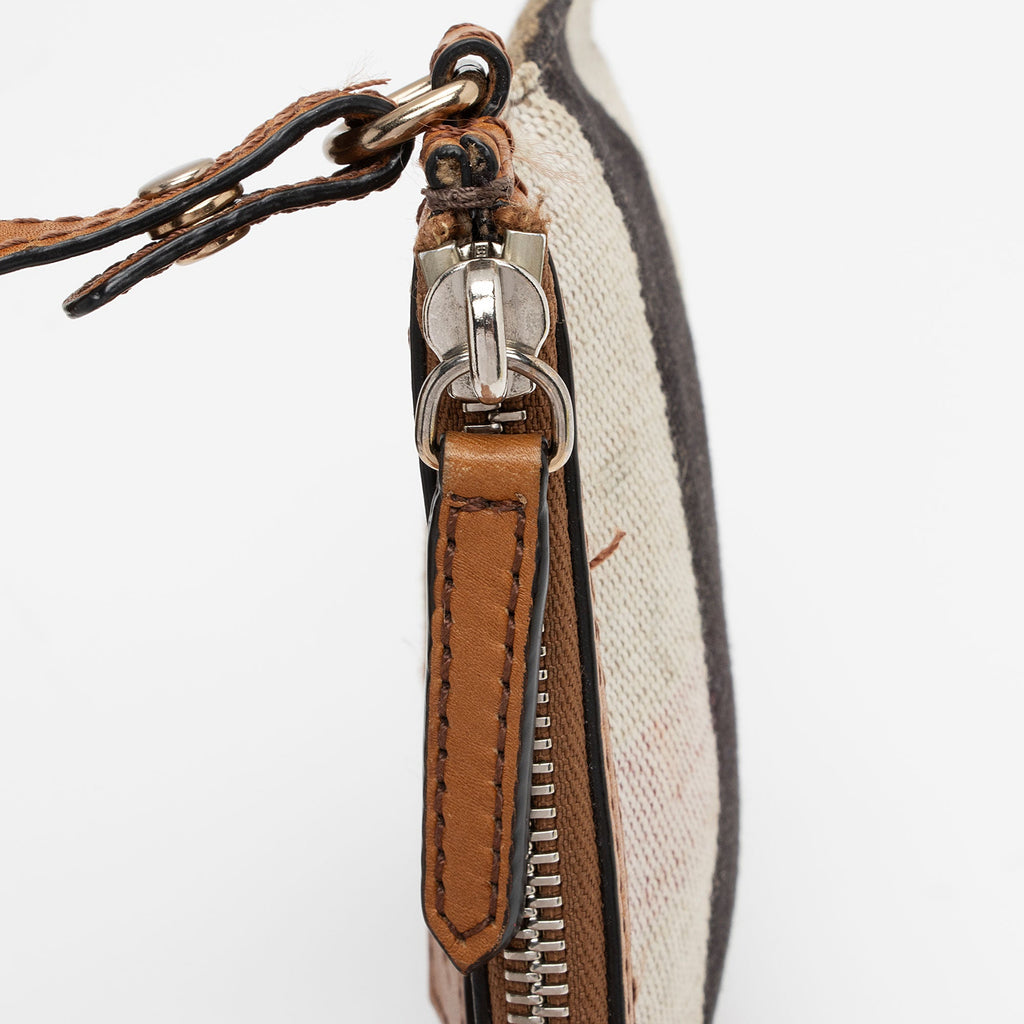 Burberry Canvas Check Ashby Mini Hobo (SHF-NypDEp)
