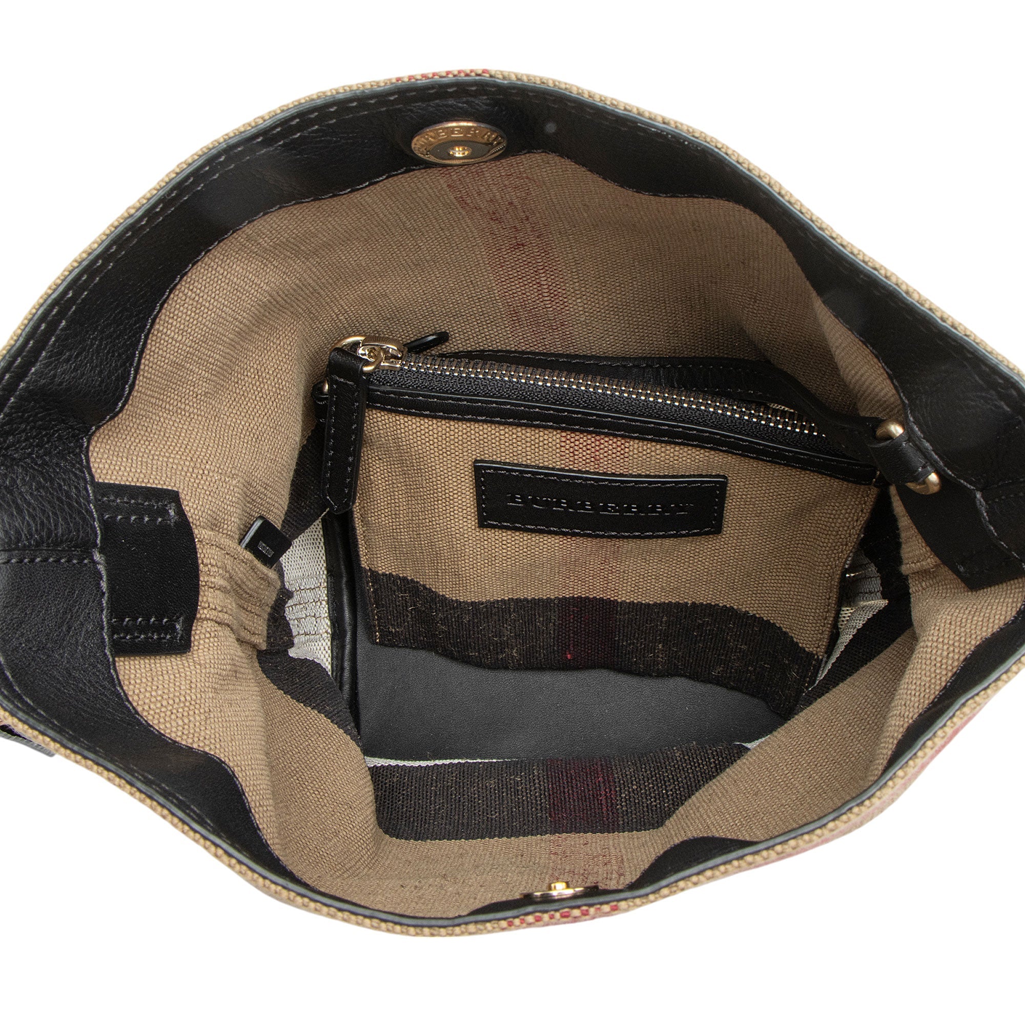 Burberry Canvas Check Ashby Mini Hobo