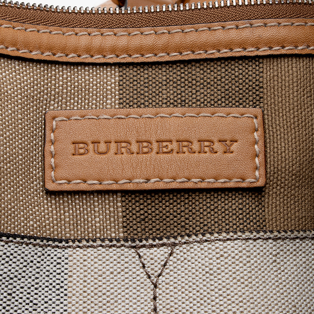Burberry Canvas Check Susanna Medium Hobo (SHF-20980)