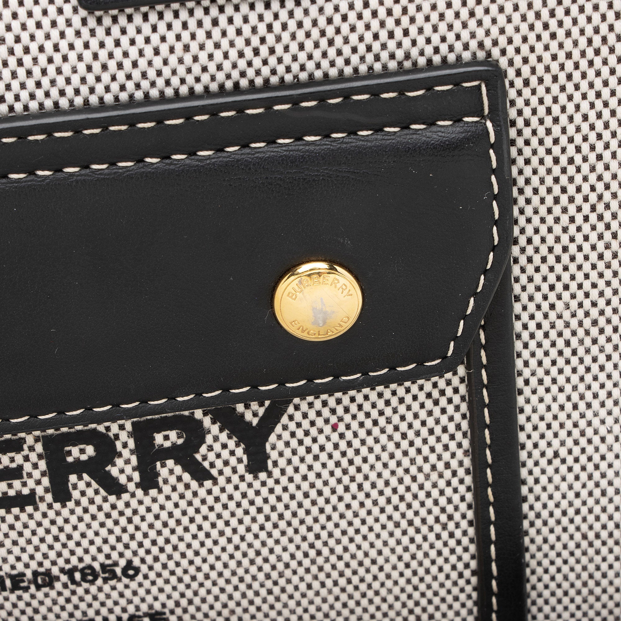Burberry Canvas Freya Horseferry Mini Tote