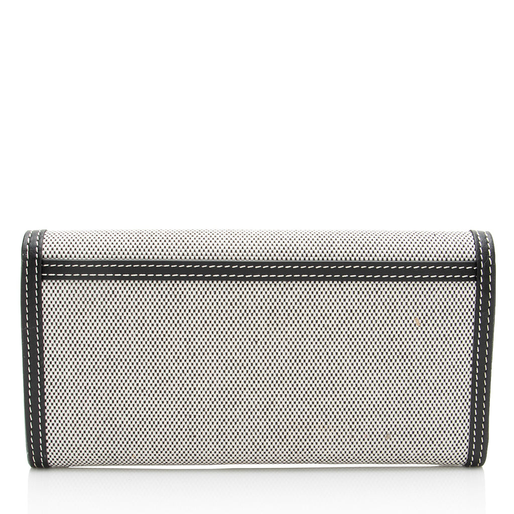 Burberry Canvas Horseferry Halton Continental Wallet