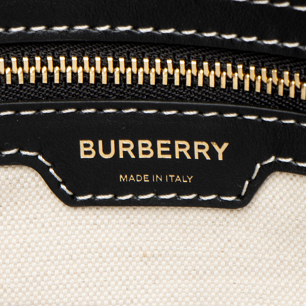 Burberry Canvas Horseferry Medium Pocket Tote