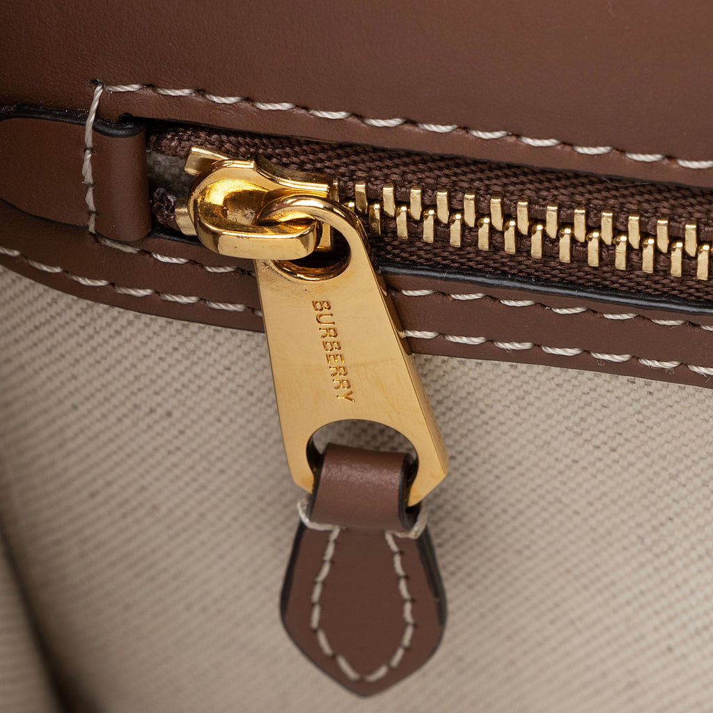 Burberry Canvas Horseferry Mini Pocket Tote (SHF-We79K5)