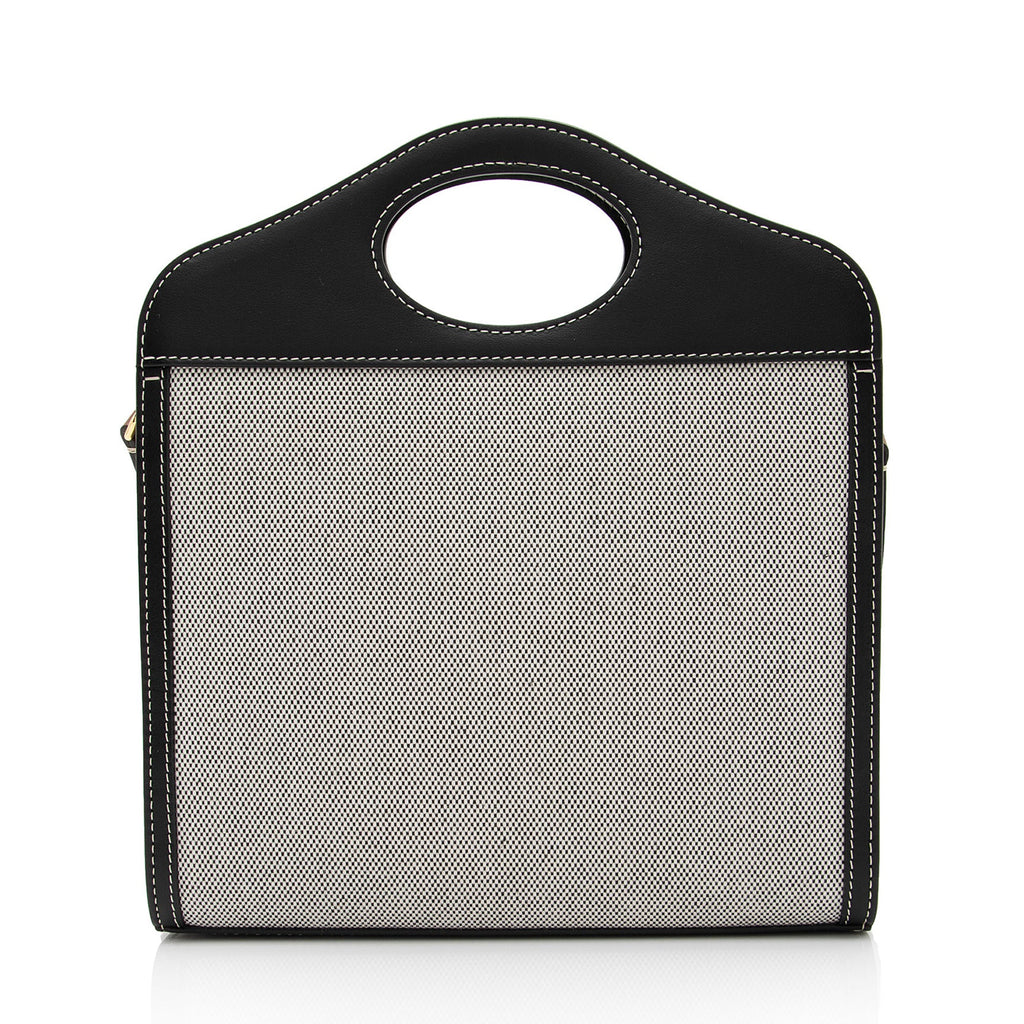 Burberry Canvas Horseferry Mini Pocket Tote (SHF-P7WK3S)