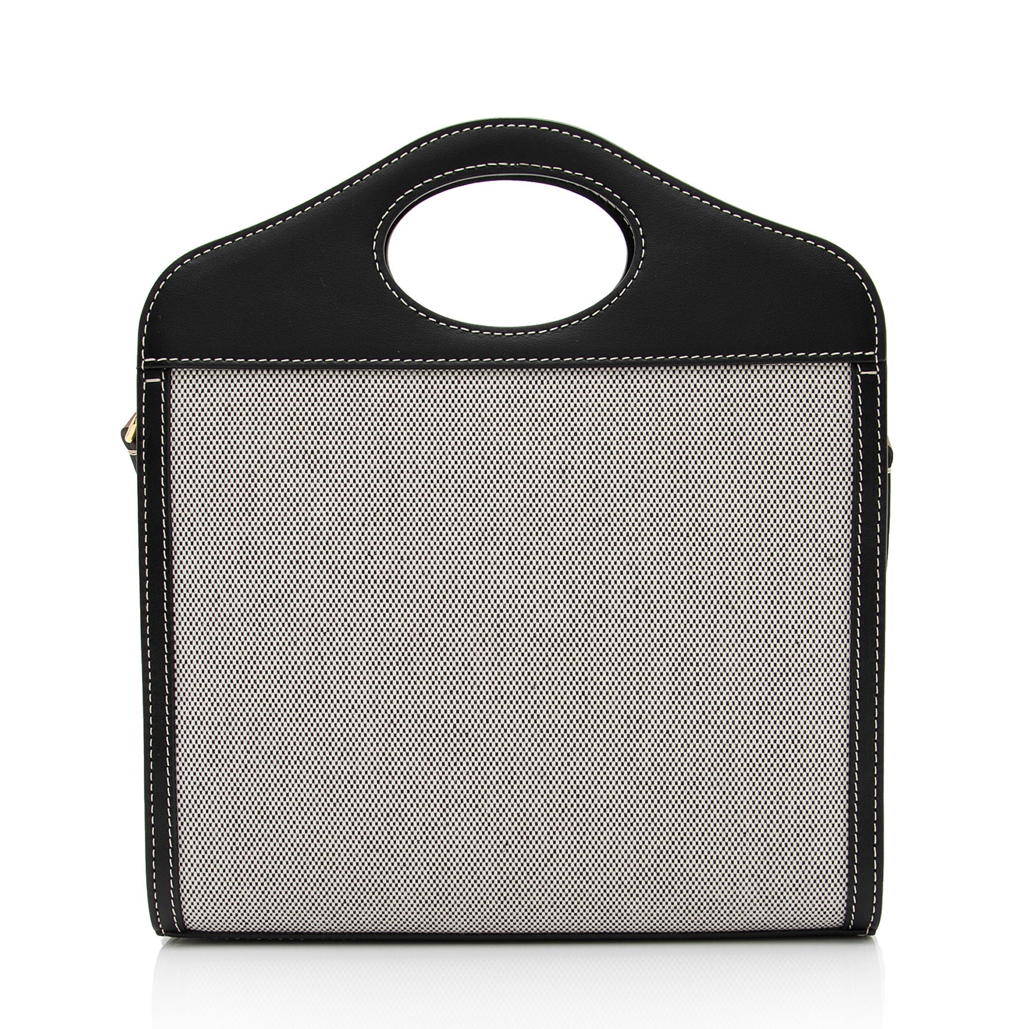 Burberry Canvas Horseferry Mini Pocket Tote (SHF-P7WK3S)