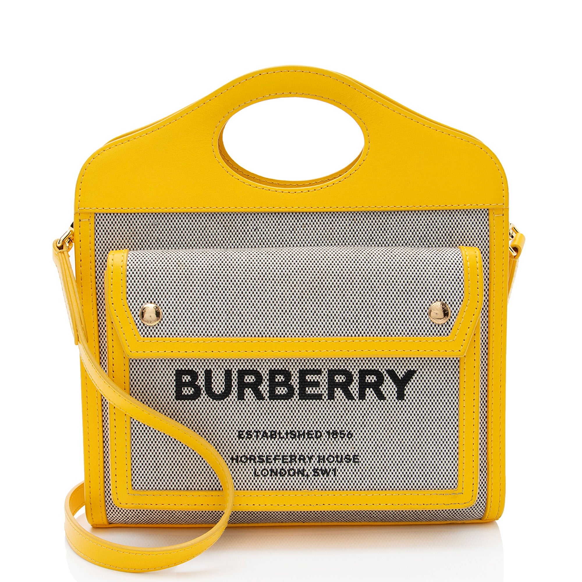 Burberry Canvas Horseferry Mini Pocket Tote
