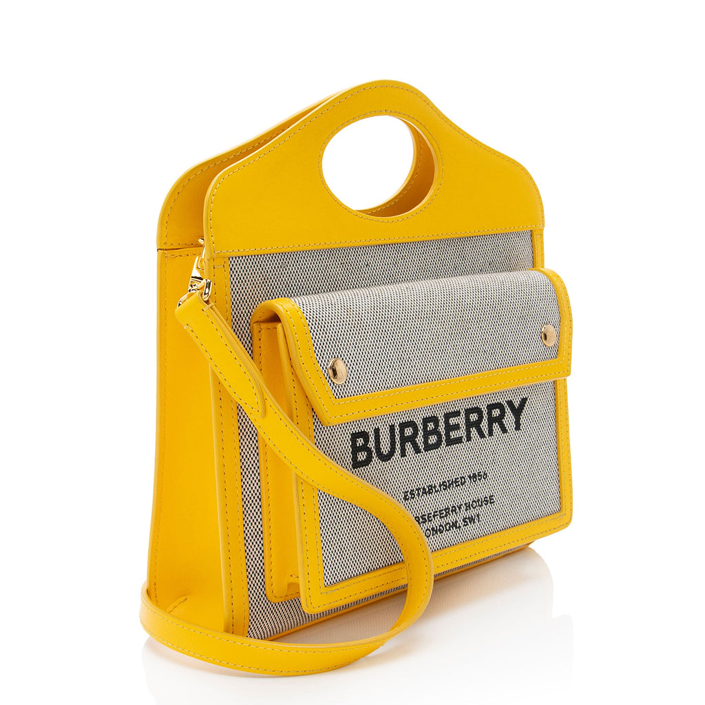 Burberry Canvas Horseferry Mini Pocket Tote